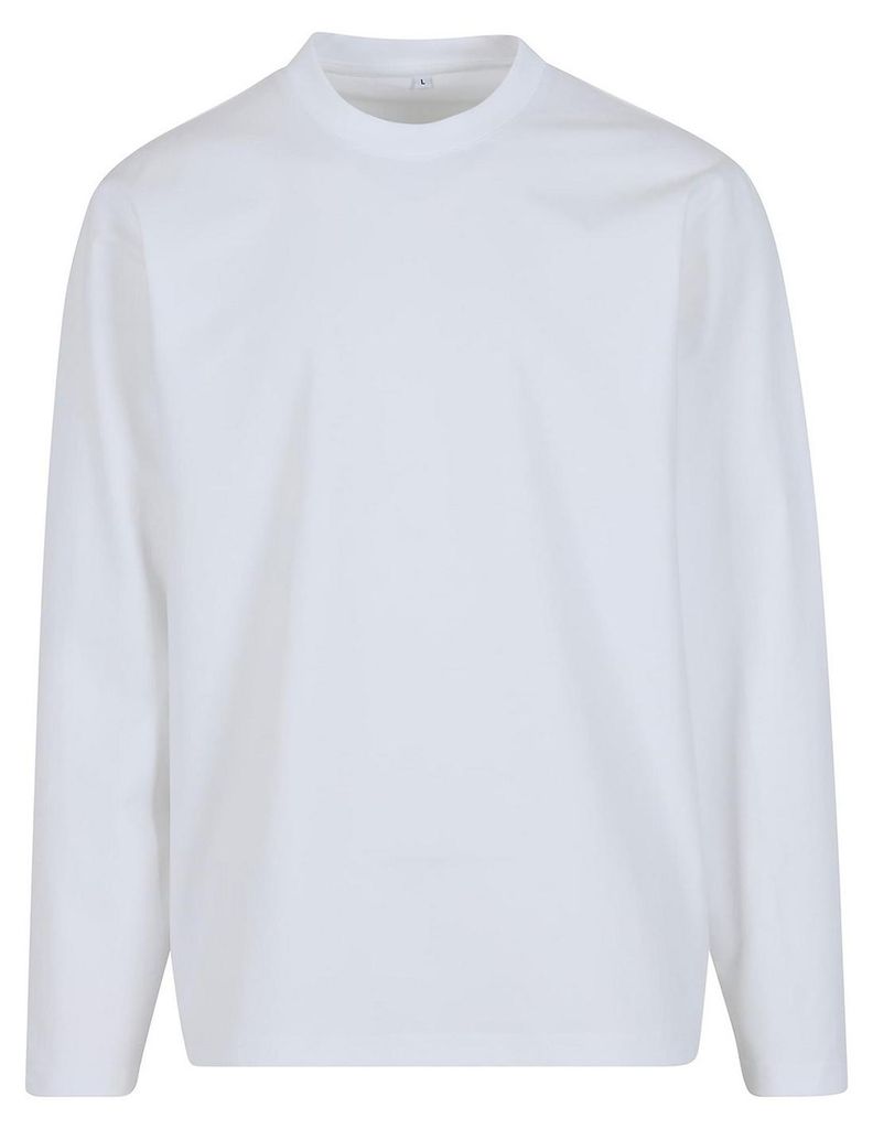 Build Your Brand - T-Shirt für Herren, Sorona, Lose, Langärmlig RW11410 (S) (Weiß)