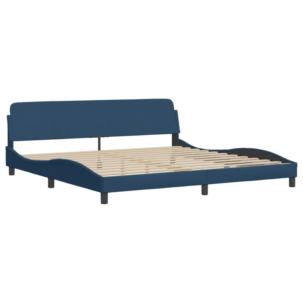 Bettgestell "Dover" Blau 200x200 cm Stoff