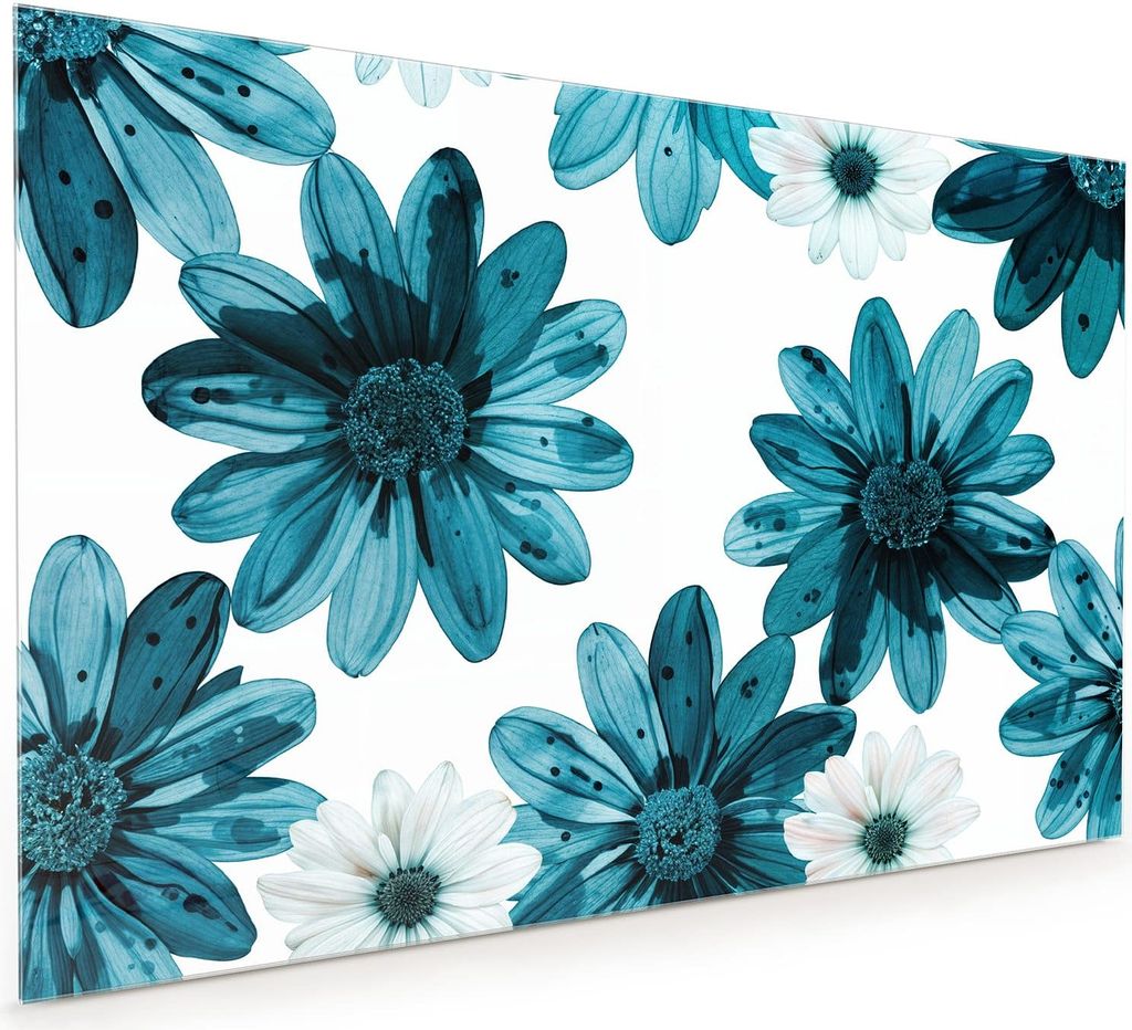 Küchenrückwand Spritzschutz Glas mit Motiv Geblümt 40 x 40 cm