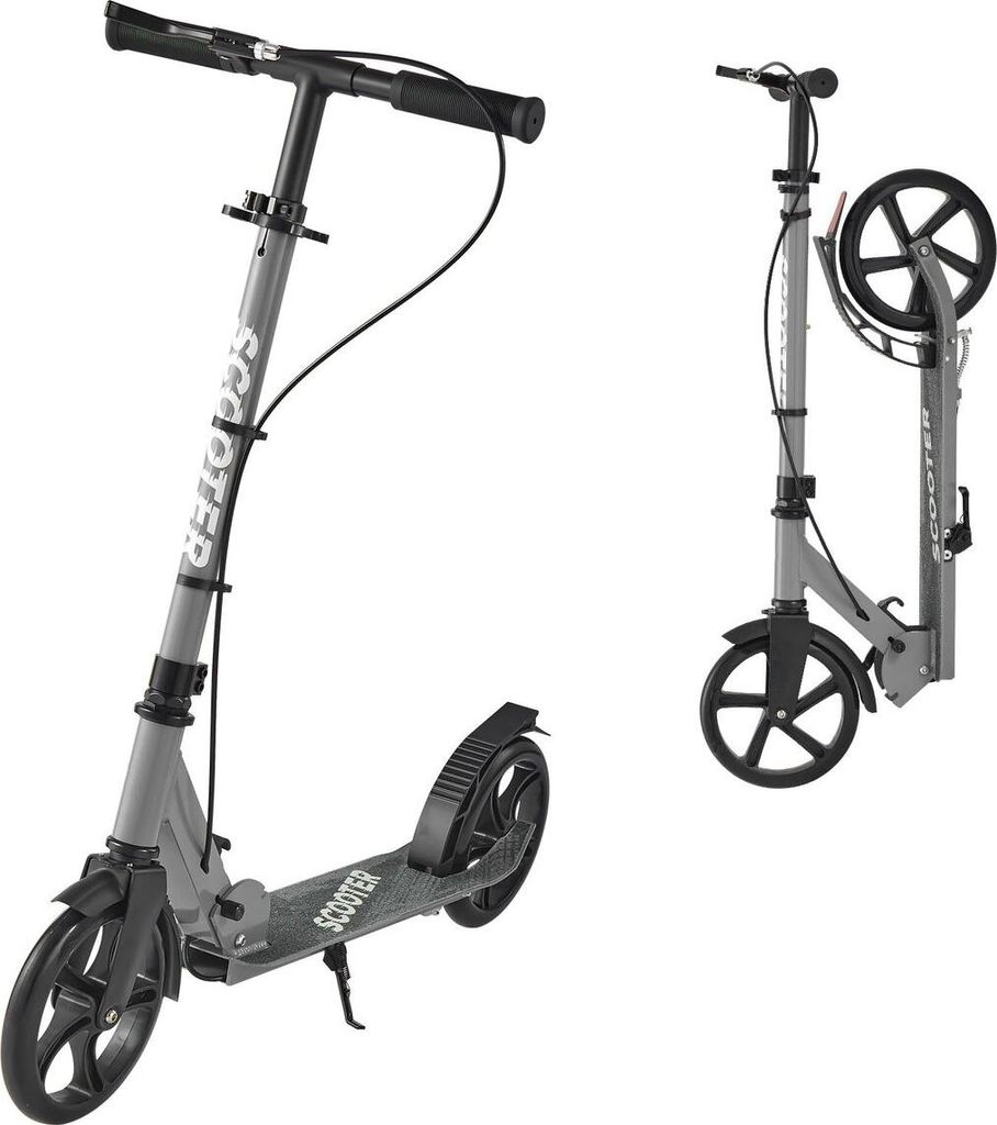 Kick Scooter for Kids Ages 8+, Teens & Adults, 2-Wheel Toddler Scooter with Adjustable Height Handlebar, Wide Anti-Slip Deck, Foldable Lightweight ...