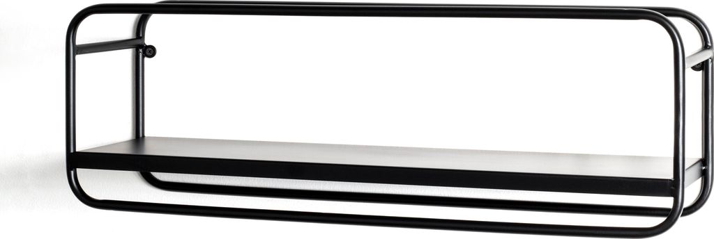 HAKU Wandregal schwarz - Metall, B/H/T: 60x20x15 cm Produktbild 