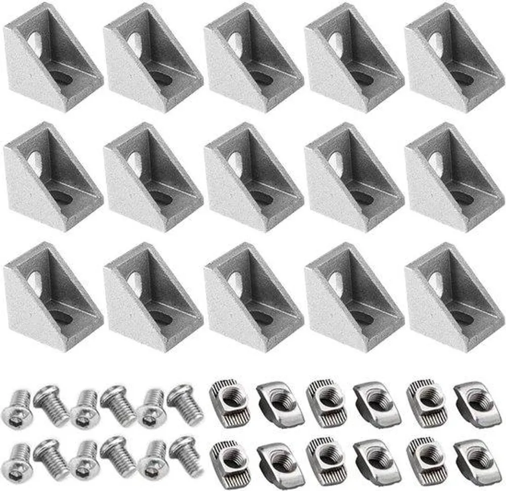 Connecteur d'angle alu 20x20 mm pour montage châssis et CNC DIY