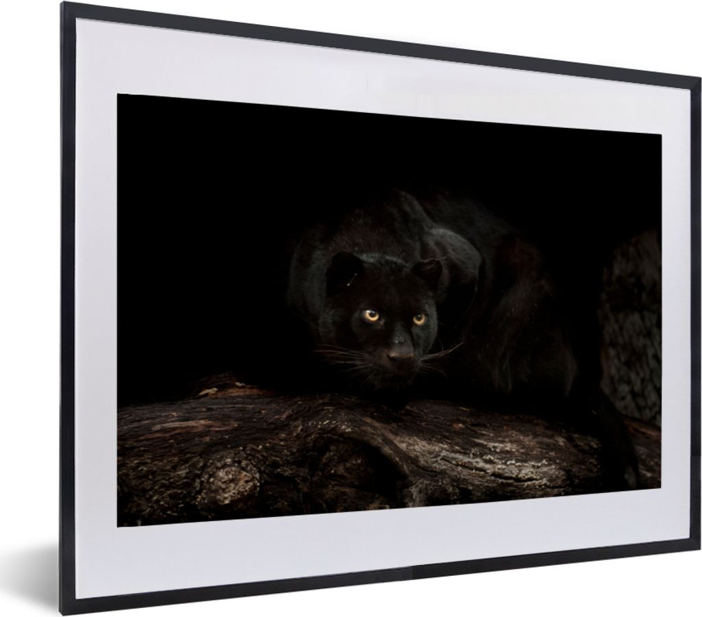 MuchoWow® MuchoWow® Gerahmtes Poster Panther - Wald - Augen Produktbild 