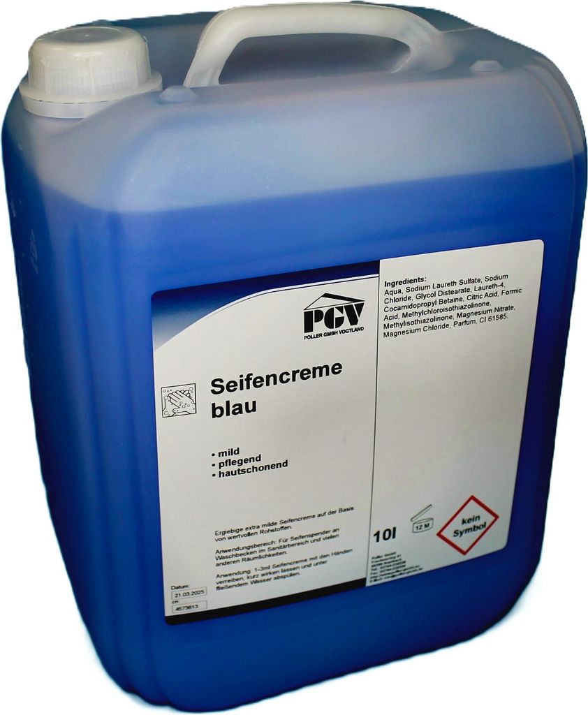 Seifencreme BLAU, 10 Liter 1 Stück