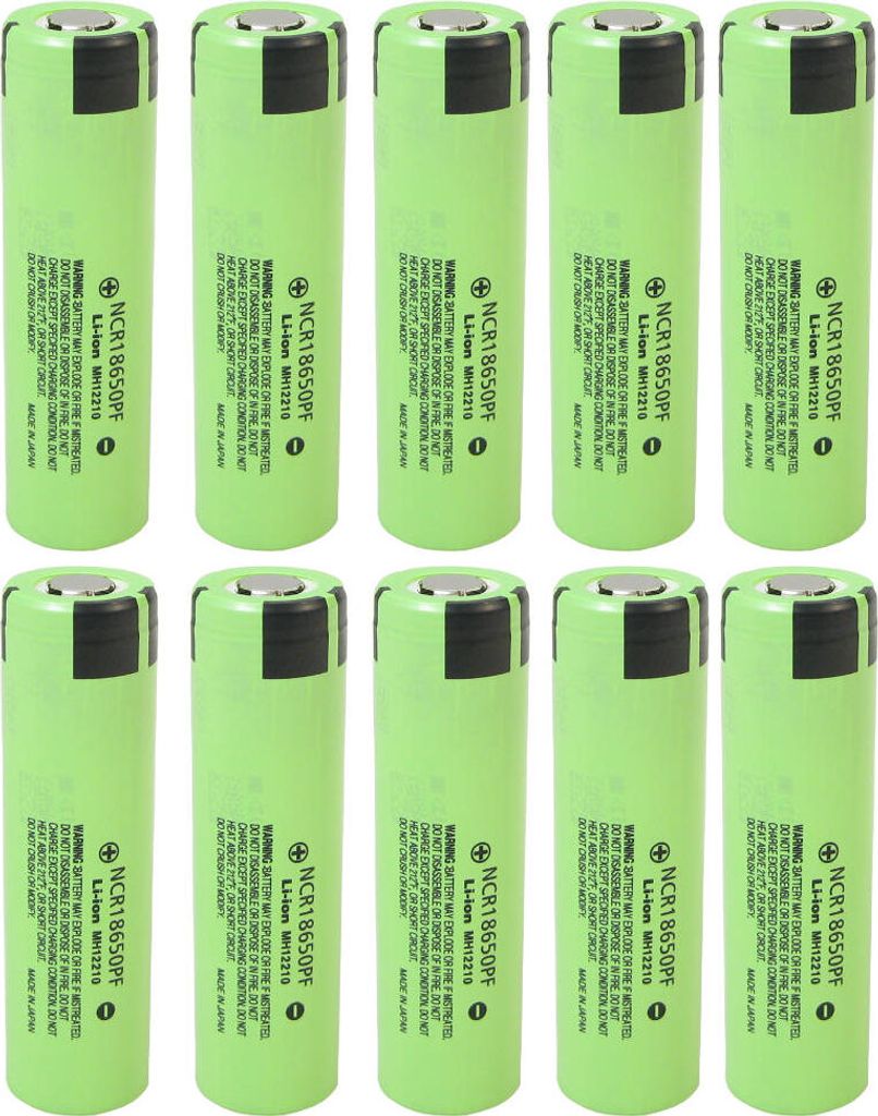 Trade-Shop 10x Panasonic NCR18650PF Zelle Lithium-Ion Akku Produktbild 
