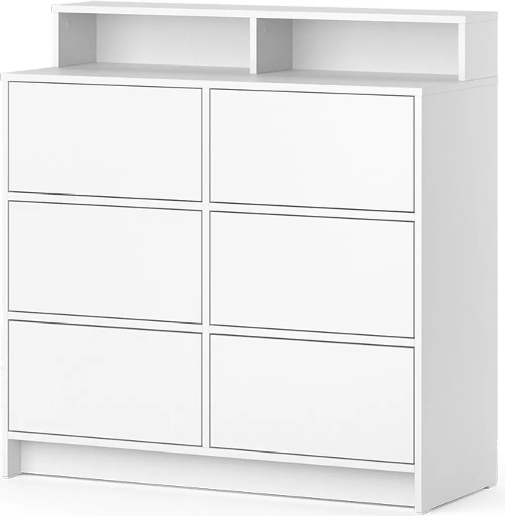 Rangement efficace commode Vicco Naara blanche finissez-en avec le désordre