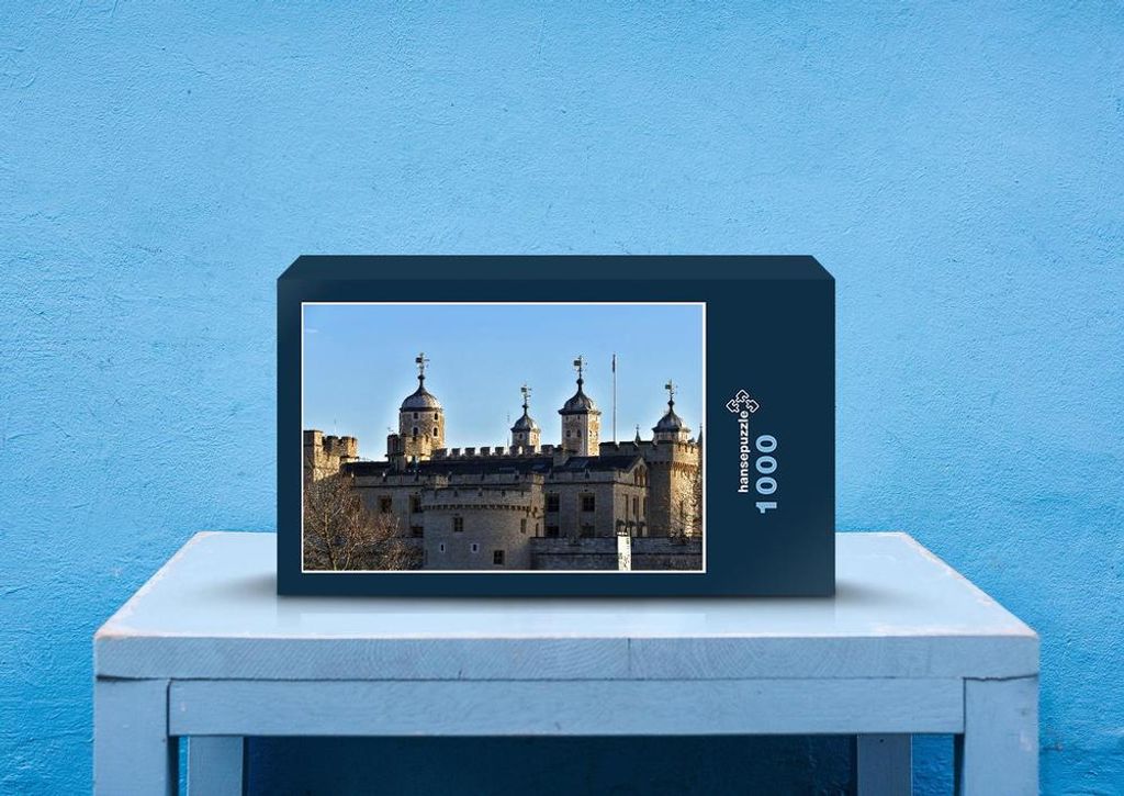 hansepuzzle 46507 - Tower of London Puzzle, 1000 Teile, Gebäude, 60,0 x 46,0cm mit hochwertiger Aufbewahrung, Kartonbox & Beutel