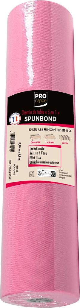 Pronappe 12x 3 in1 auf Rolle, Spunbond, 48x0,40m Puderrosa RS023151I