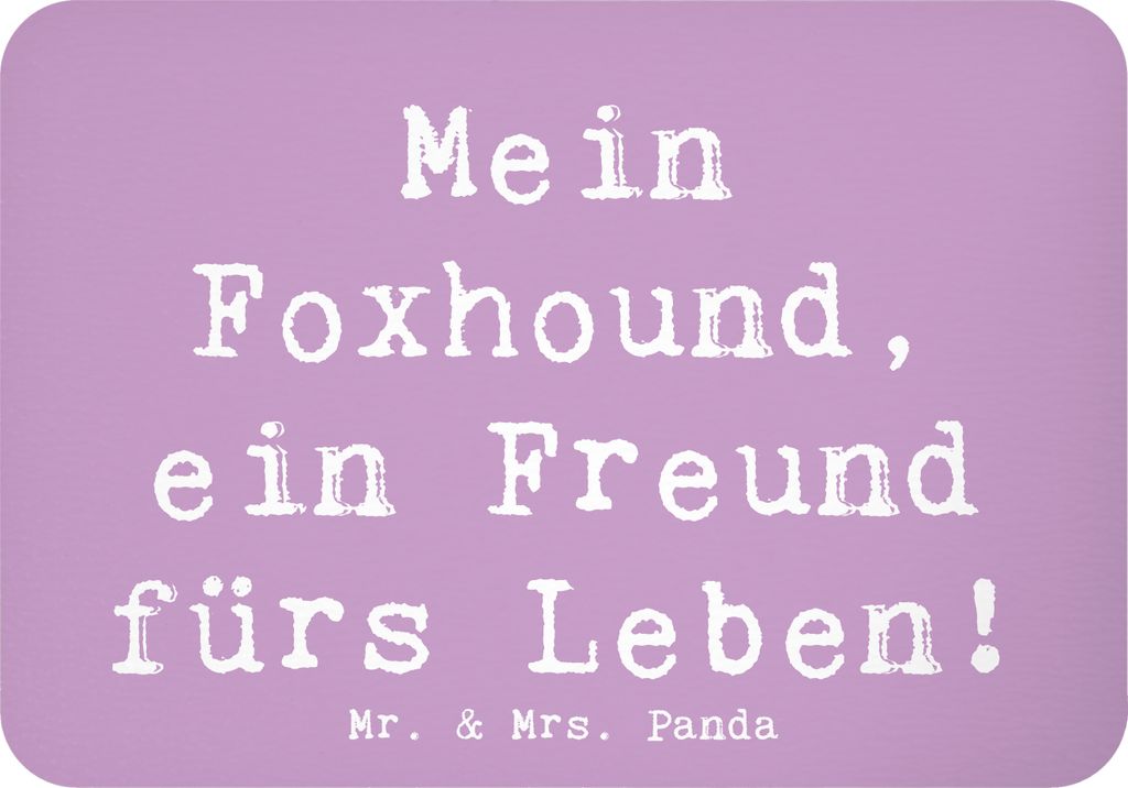 Mr. & Mrs. Panda Kühlschrankmagnet Spruch Foxhound Freund - Lavendeltraum - Geschenk, zettelhalter, treuer Begleiter, Notizhalter, Hunderassen Pfl...