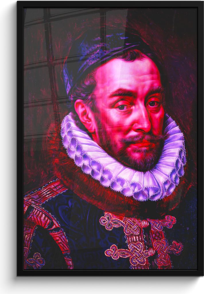 MuchoWow MuchoWow Gerahmtes Poster Wilhelm von Oranien - Adriaen Thomasz - Alte Meister 60x90 cm - Poster mit zchwarzem Bilderrahmen - Kunst