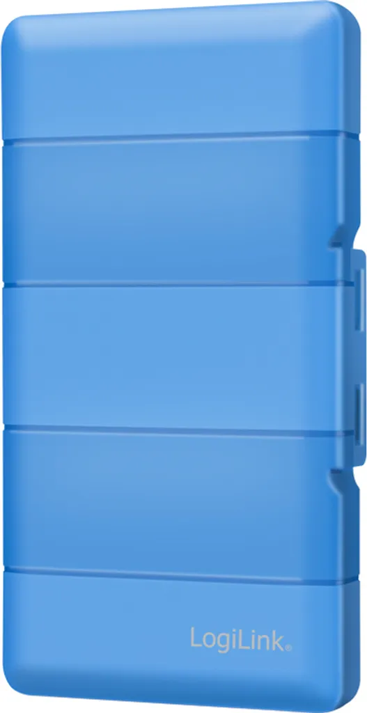 Étui de rangement LogiLink pour 4 SSD M.2 NVMe - Protection Bleu