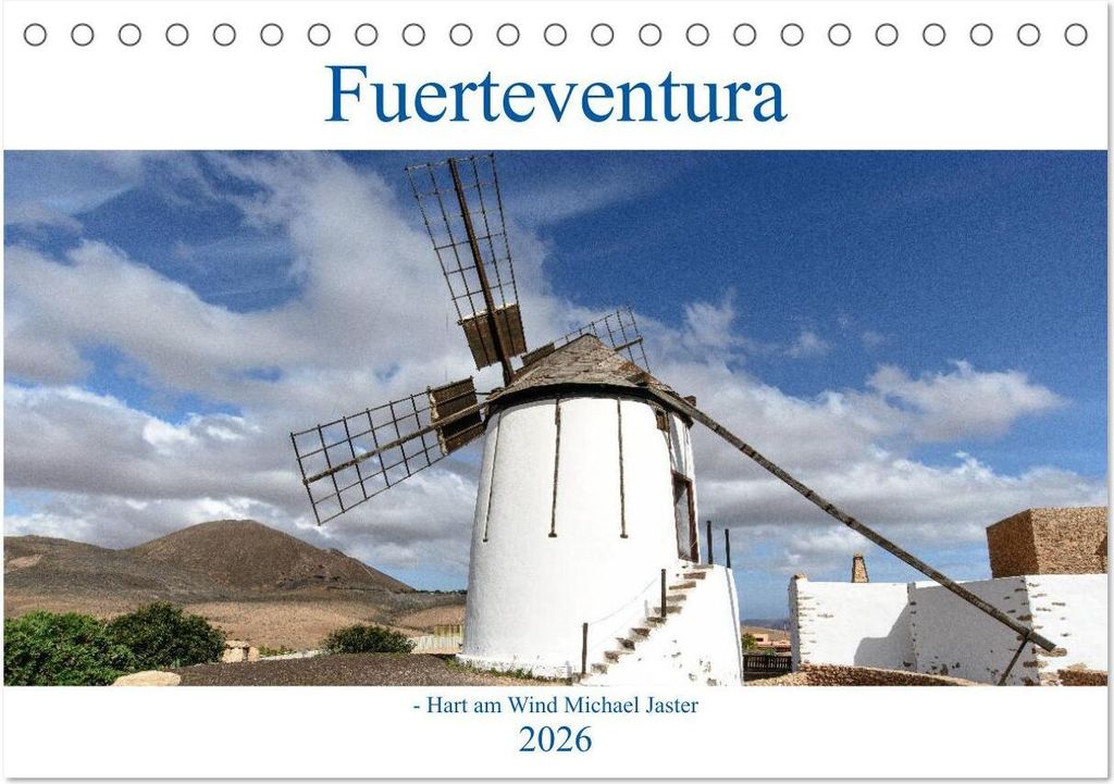 Fuerteventura - Hart am Wind (Tischkalender 2026 DIN A5 quer), CALVENDO Monatskalender