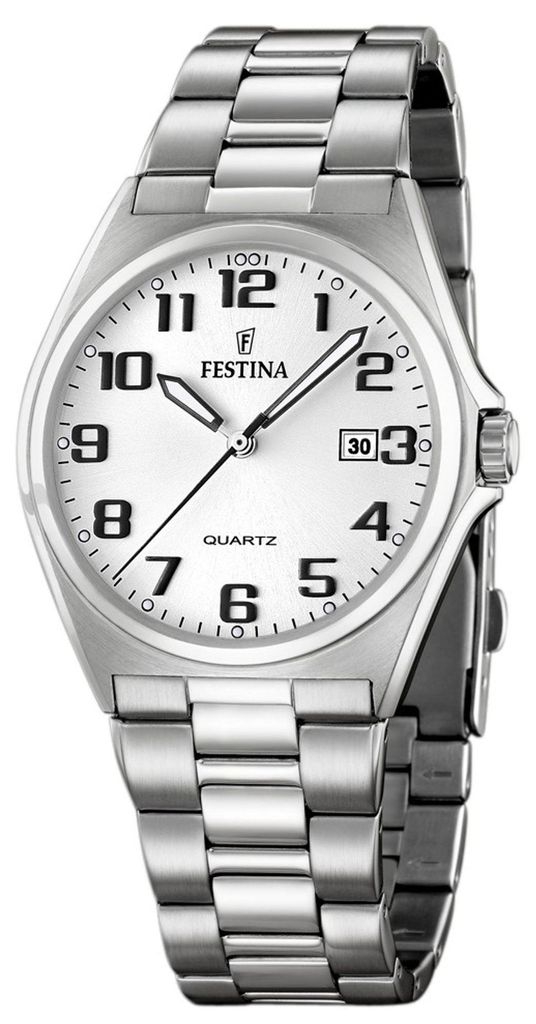 FESTINA Herren-Armbanduhr analog Quarz Edelstahl Klassik Produktbild 