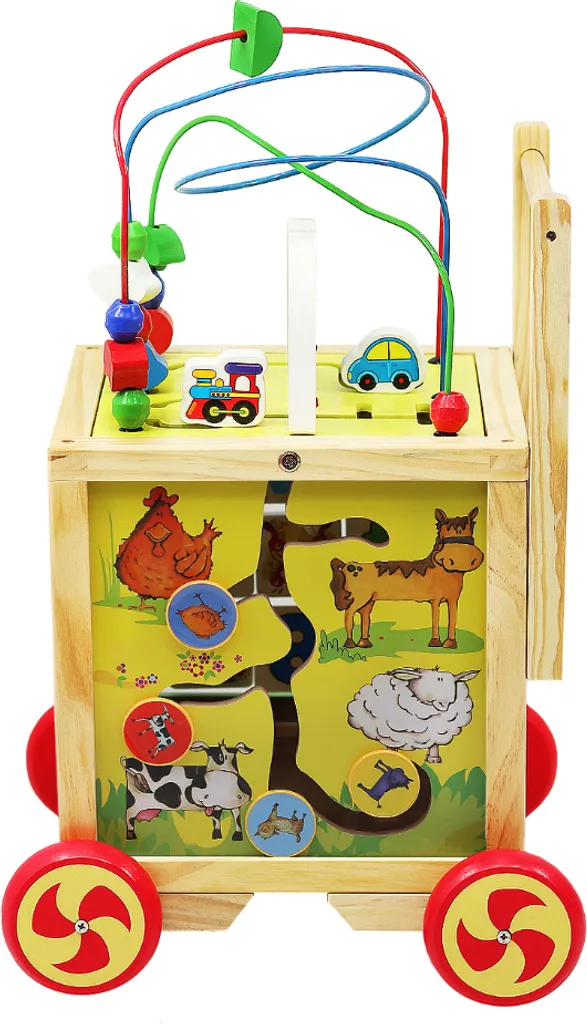 Trotteur Bébé en Bois et Poussette de Marche Chariot Mobile de Jeu - 14
