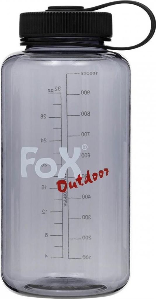 Trinkflasche, Weithals, Tritan, grau, 1 l