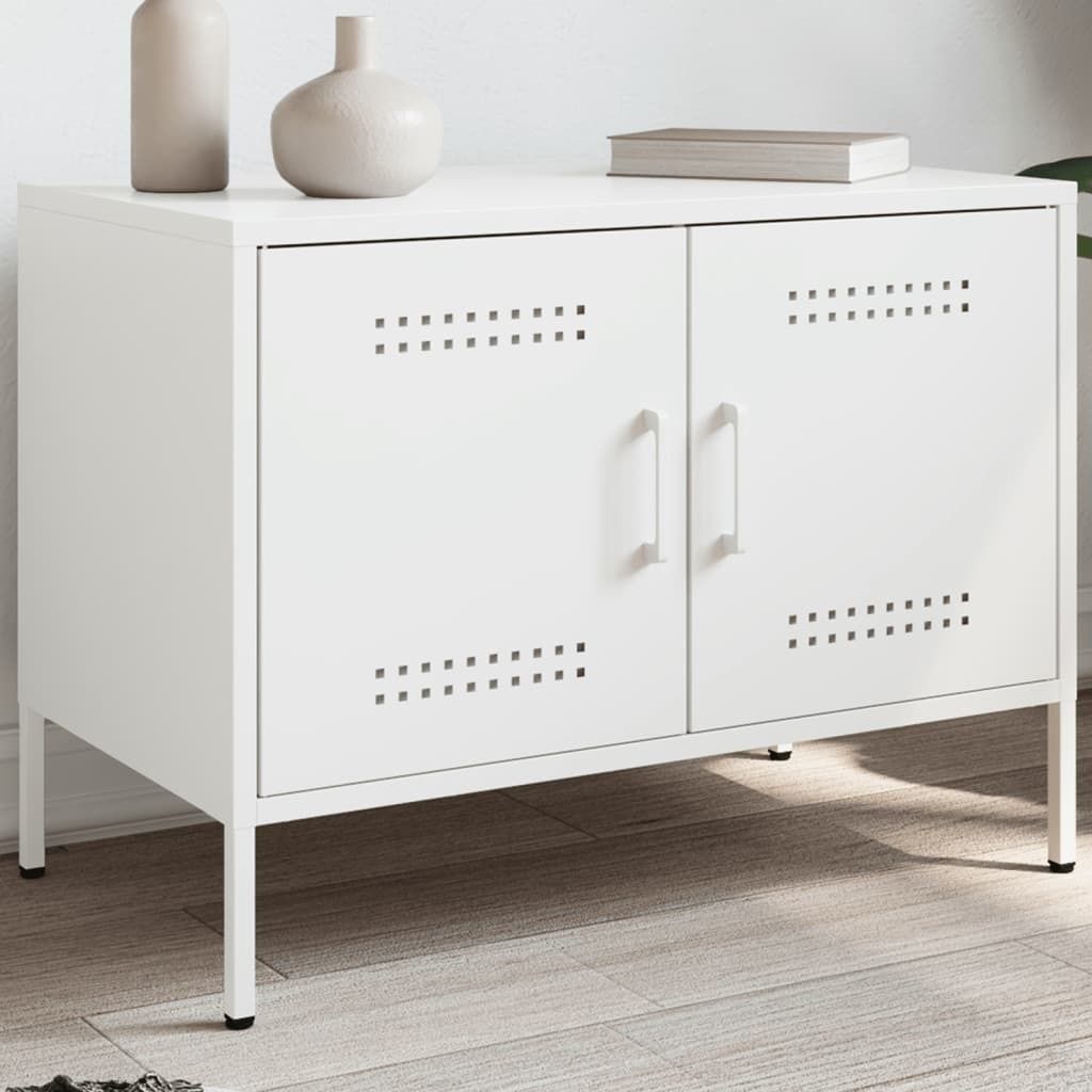Maison Exclusive - TV-Schrank Weiß 68x39x50,5 cm Stahl