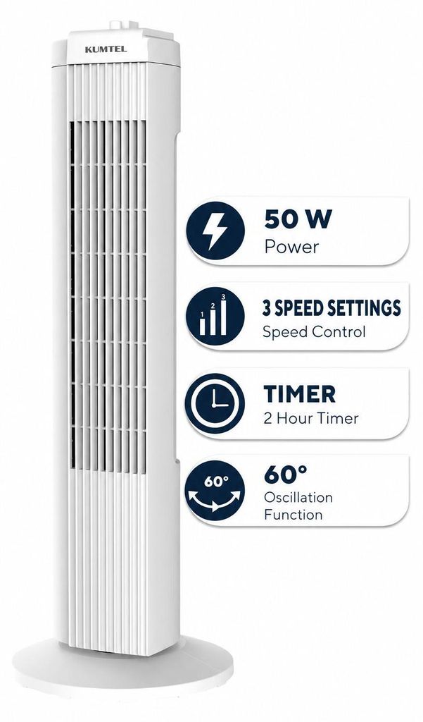 Opviq, model Kumtel KTF-258, ventilátor do strechy, biela Obrázok produktu 