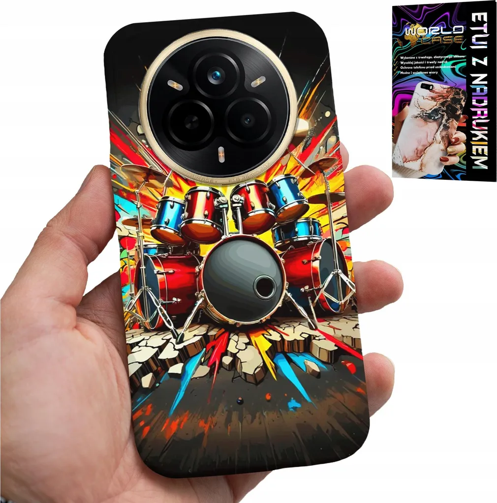 Custodia Design Rock per Realme 14 Pro+ 5G con Screen Protector