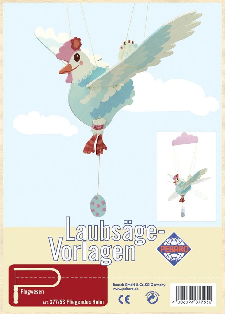 Pebaro Laubsägevorlage fliegendes Huhn