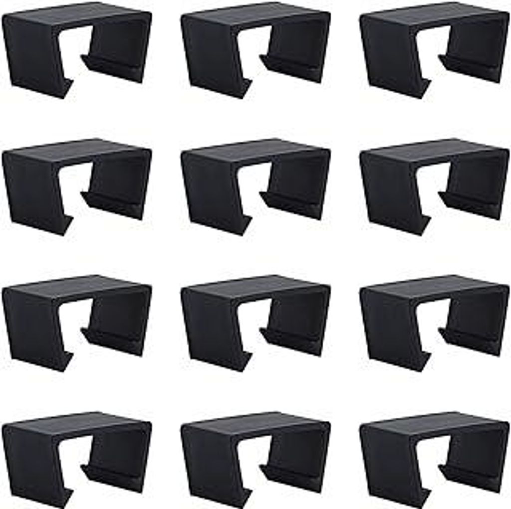 12 Stück Gartenmöbel Verbinder Polyrattan Möbel Clips Rattan Möbel Verbinder Kunststoff Schwarz für Outdoor Couch Patio Möbel (Die anwendbare...