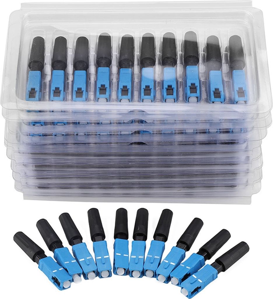 100 Stück eingebettete SC-Glasfaser-Schnellverbinder-Adapter für FTTH