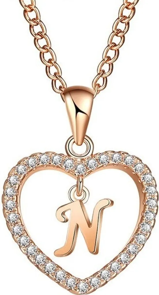 Regalo Collana Lettera N Oro - Gioiello Elegante Nickel Free KP5197