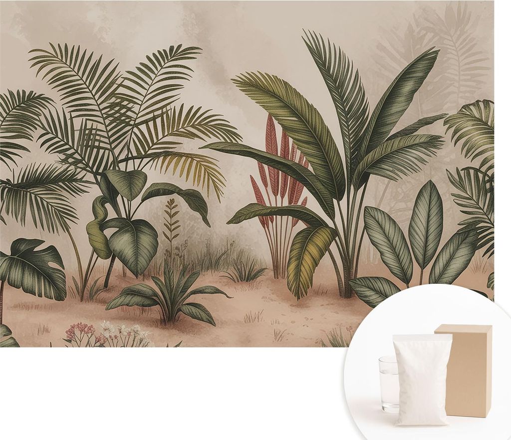 Fototapete - Wandbilder für Wohnzimmer - 208x146 cm - Dekorative Wandfolie - Modernes Design für Wanddekoration - Tapeten für Innenräume - Pfla...