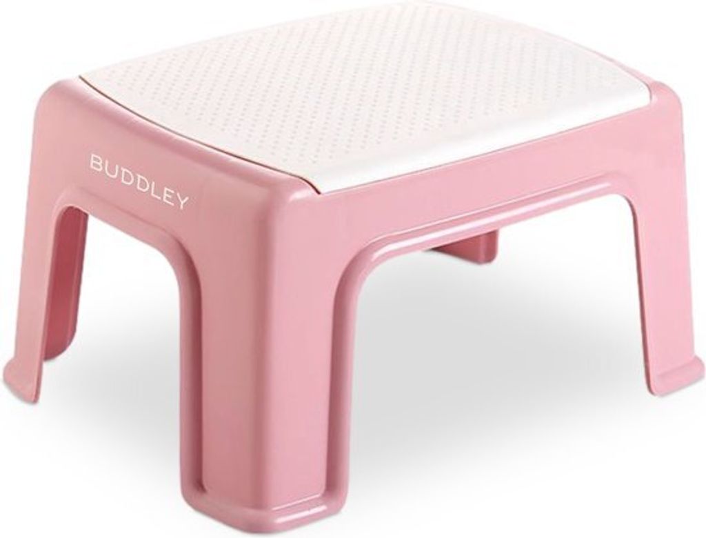 BUDDLEY Rosa Kleiner Hocker - Kinderhocker - Tritthocker Produktbild 