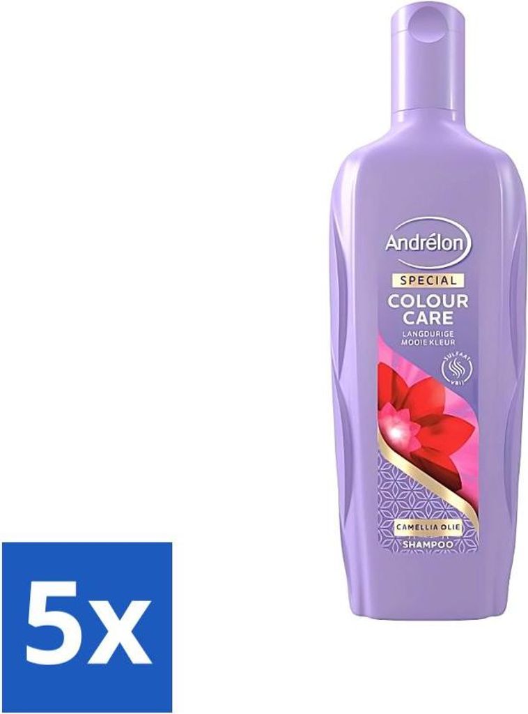 Andrélon Color Care Shampoo - Sulfatfrei - 300 ml - Vorteilspack - 5 Stücke