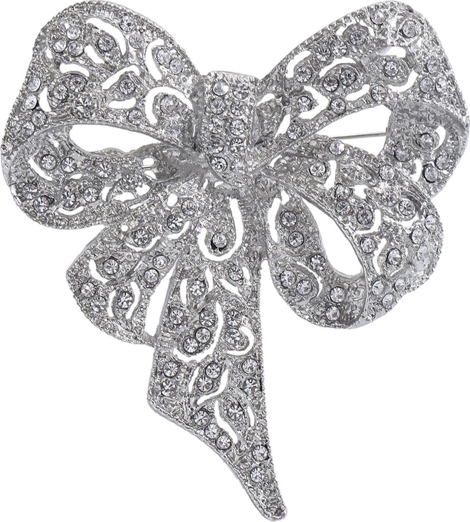 Retro-Brosche mit großer Schleife, bunte Strasssteine, eingelegte Anstecknadel, Schal, Kleid, Anzug, Revers, Abzeichen, Schmuck, Geschenk, Mantelz...