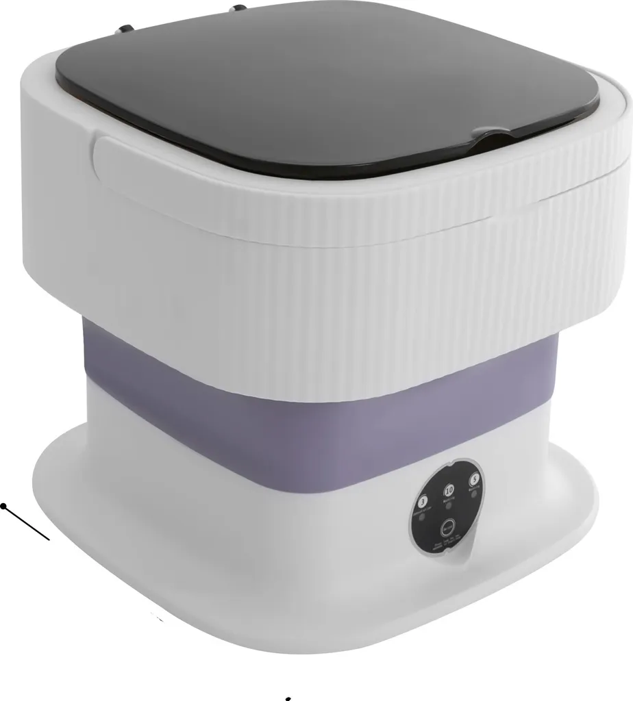 Mini Lavatrice Pieghevole 10L Viola per Dormitorio e Studenti
