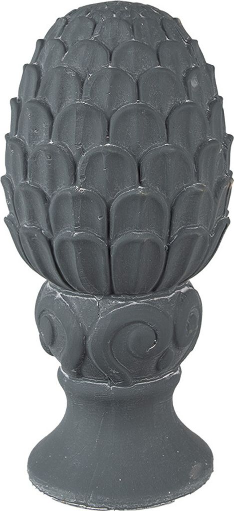 Clayre & Eef Dekorace Jedlový kužel Ø 14x29 cm Šedý kámen Obrázek produktu 