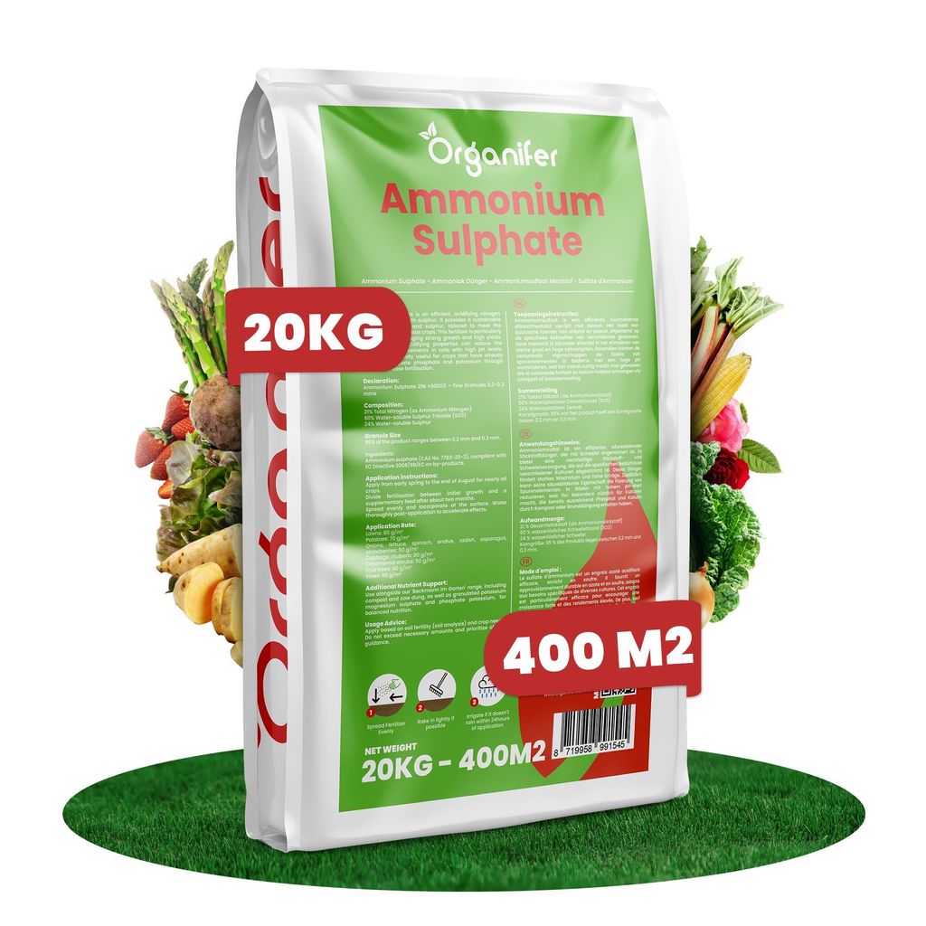 Hnojivo na bázi síranu amonného (20 kg – pro 400 m²) - Obrázek produktu 