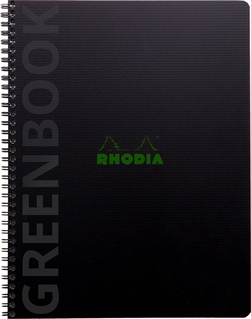 RHODIA Collegeblock GREENBOOK DIN A4+ kariert schwarz