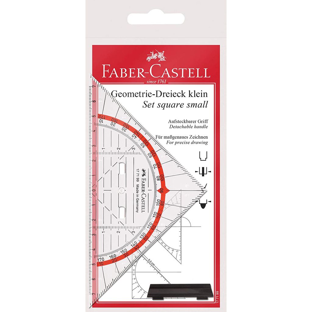 FABER-CASTELL Geometrie-Dreieck klein mit Griff 14cm Produktbild 