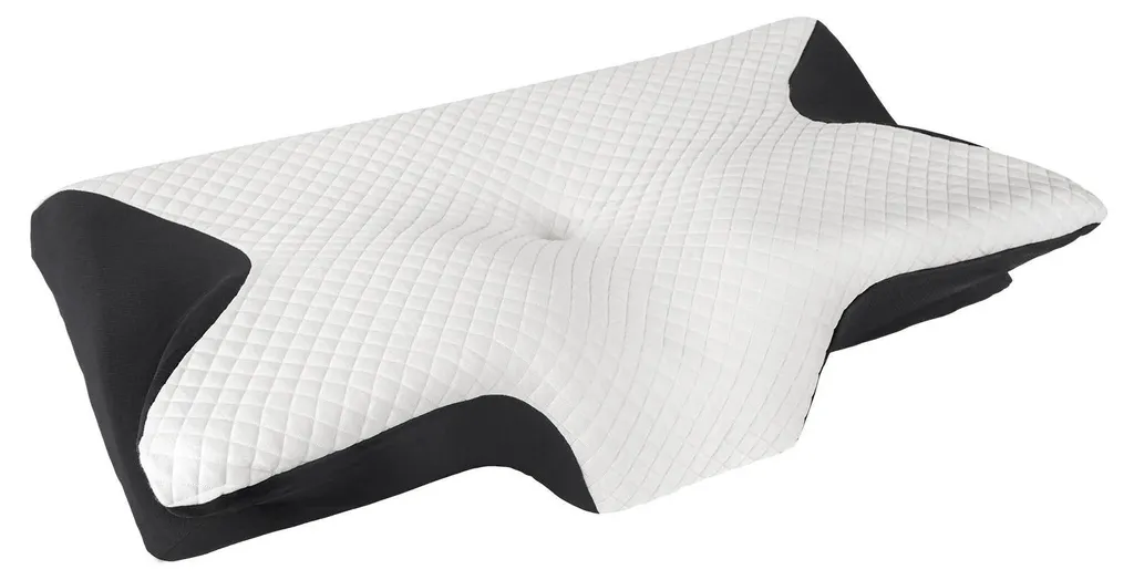 Oreiller de voyage et bureau noir ergonomique pour nuque et cervicales