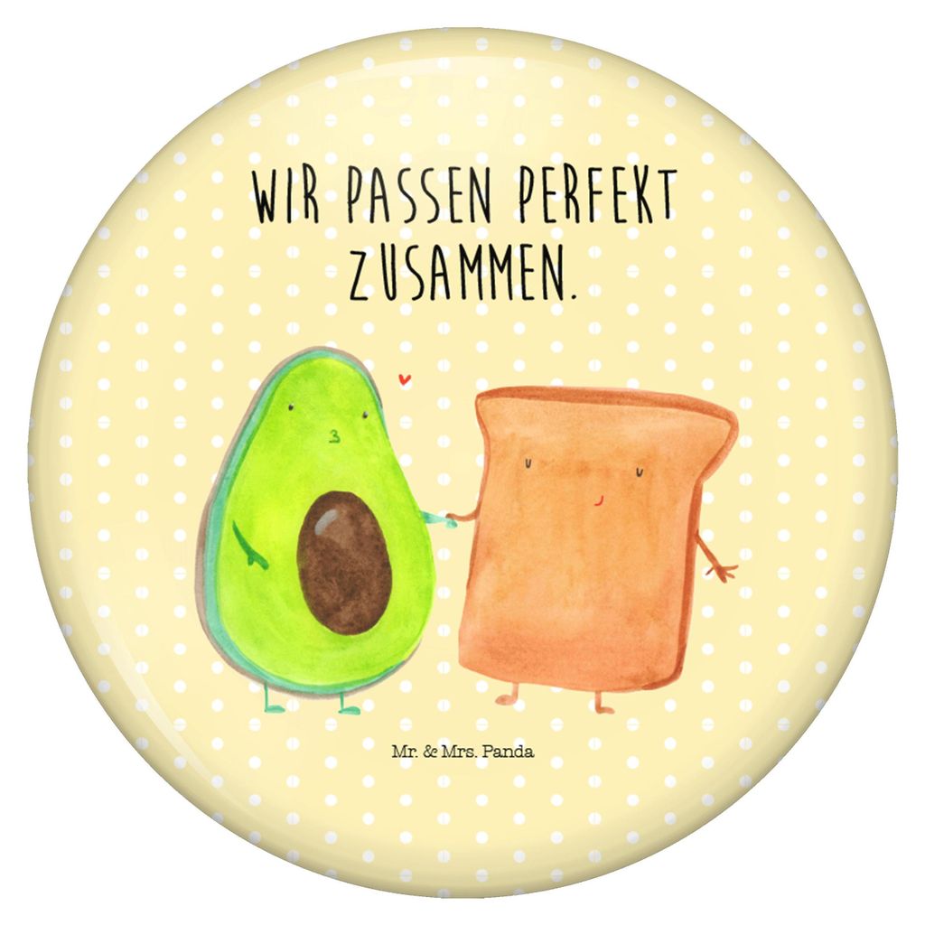 Mr. & Mrs. Panda Pin Avocado Toast - Gelb Pastell - Geschenk, Hochzeit, Ansteckschmuck, Badge, Hochzeitsgeschenk, Button, Freund, Sprüche, Liebe, ...