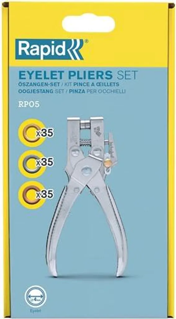 Rapid RP05 Pince à œillets 5001723 avec 100 œillets pour 30 feuilles