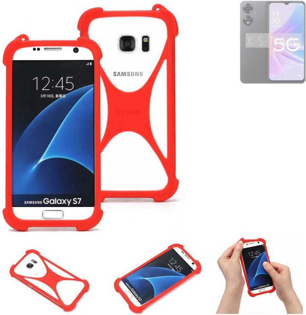 K-S-Trade Handy-Hülle kompatibel mit Oppo A1x 5G Schutz-Hülle Bumper Silikon Schutz Hülle Cover Case Silikoncase Silikonbumper TPU Softcase