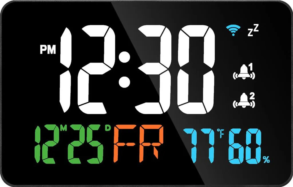Horloge de bureau Wi-Fi pour surveiller la température et l'humidité via app