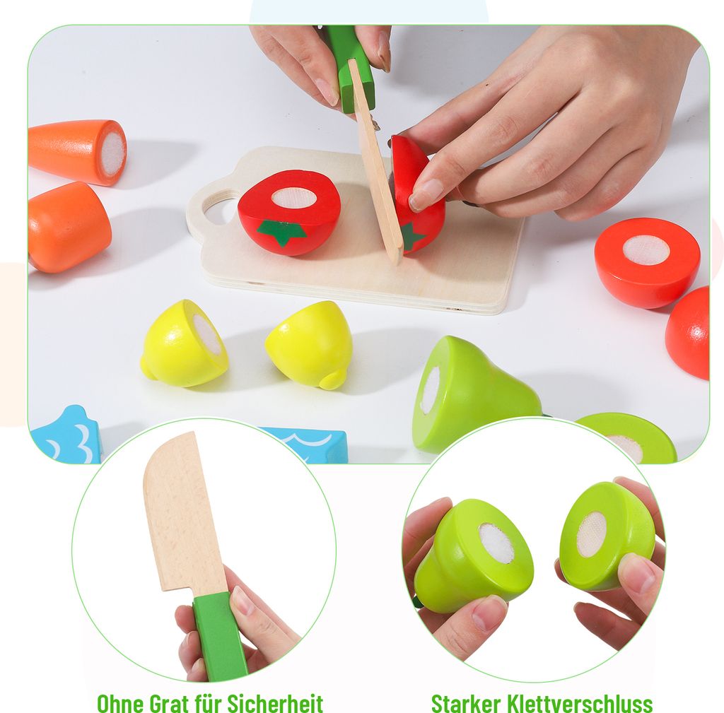 Küchenspielzeug für Kinder aus Holz, Kinderküche Zubehör, Produktbild 2