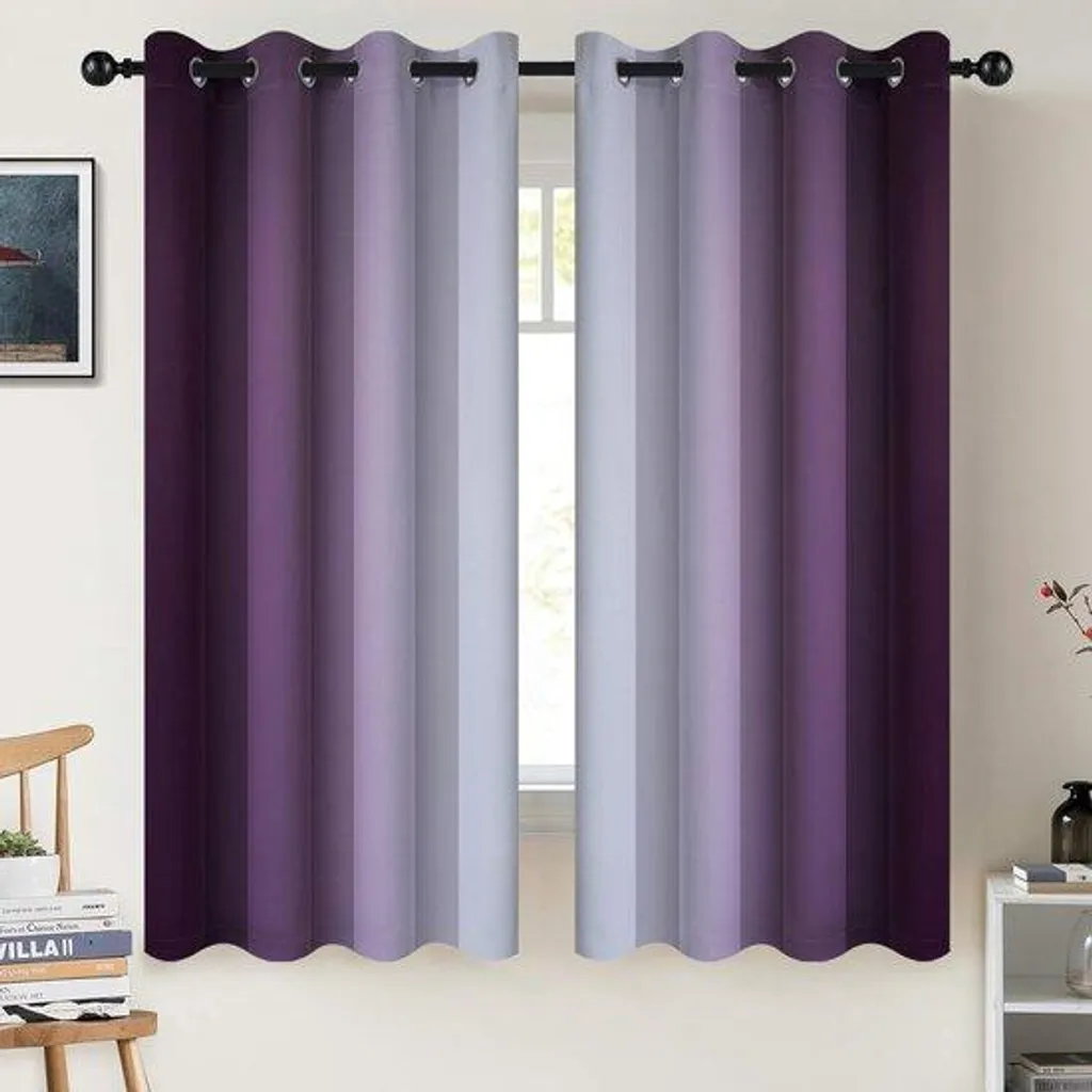 Paire de rideaux occultants gris 160 cm de hauteur pour votre chambre