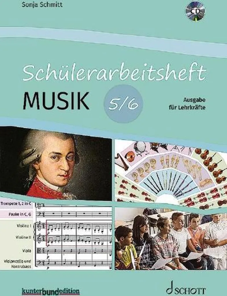 Cahier de musique Schülerarbeitsheft Musik avec portées et théorie active