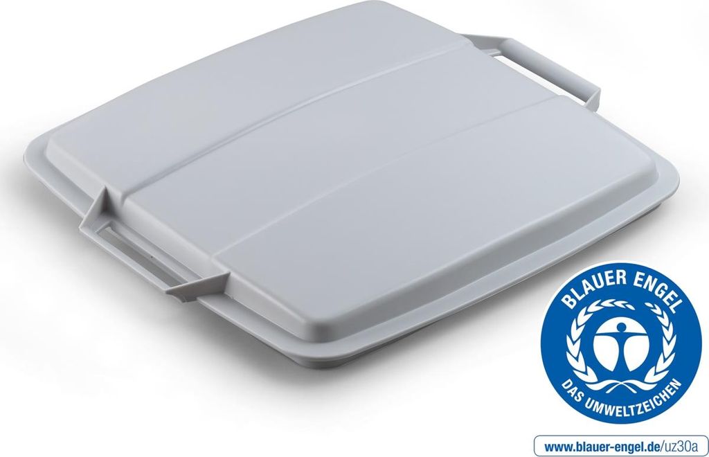 Deckel für Abfalltonne für DURABIN 90l quadratisch grau Produktbild 