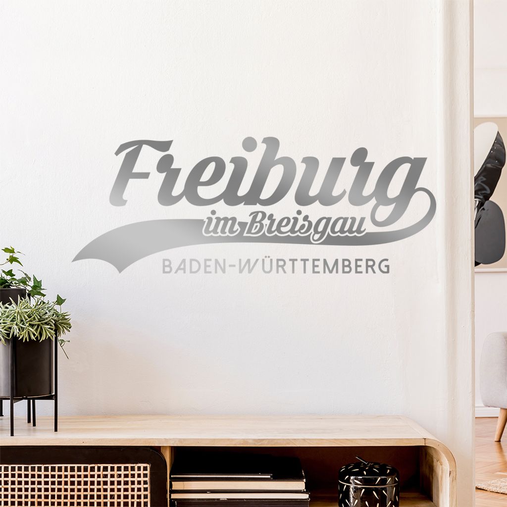 Freiburg Baden-Württemberg Wandtattoo Wandaufkleber Wall Sticker - Dekoration, Küche, Wohnzimmer, Schlafzimmer, Badezimmer