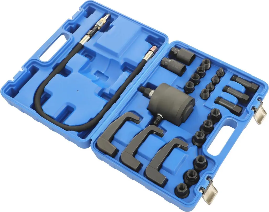 Outil extracteur d'injecteur pneumatique 24 pcs acier 5-8 bars bleu