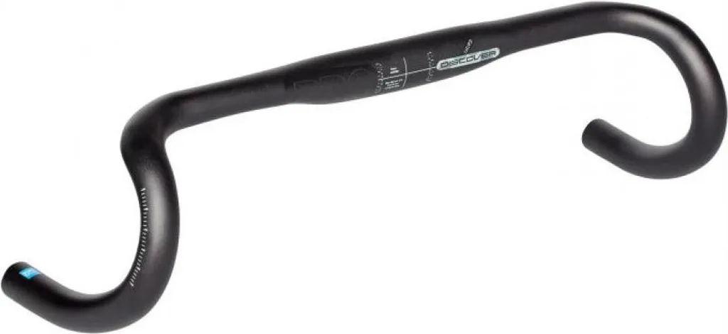 Guidon Gravel Pro Discover Alu 12 degres 440mm diametre 31.8 mm noir