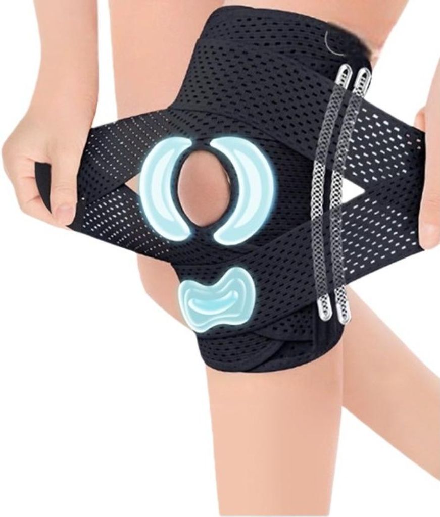 INF Meniskus Kniebandage - Silikonpolsterung für Sport, Wandern, Schutz XXL