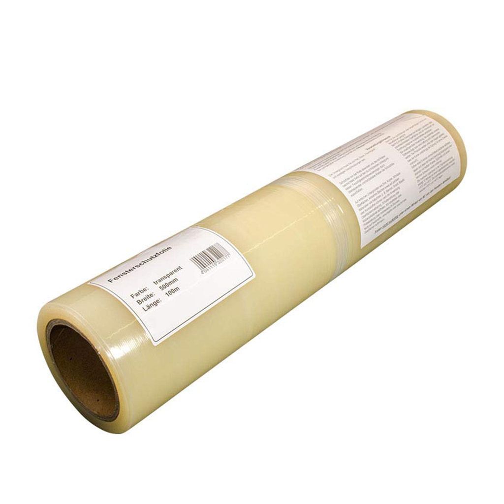 Selbstklebende transparente Polyethylen Schutzfolie 0.5 m breit für Malerarbeiten auf Böden, Glas und Kunststoffen
