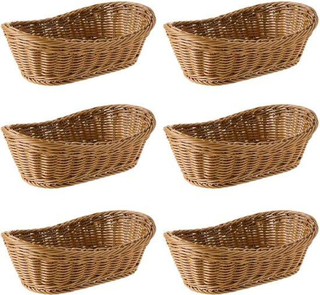 Ovale Rieten Geweven Broodmand, 10.2 Zoll Tisch- und Badkabinschrank für Lebensmittel, Obst, Kosmetik